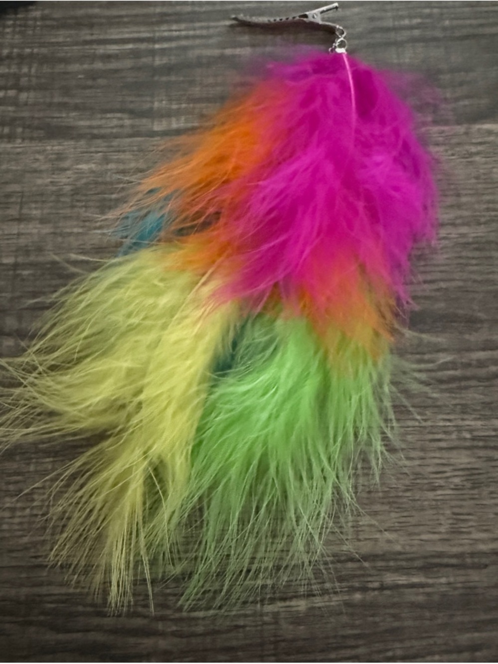 Colorful Feather Hair Clip - Multicolor - Picture 2 of 4